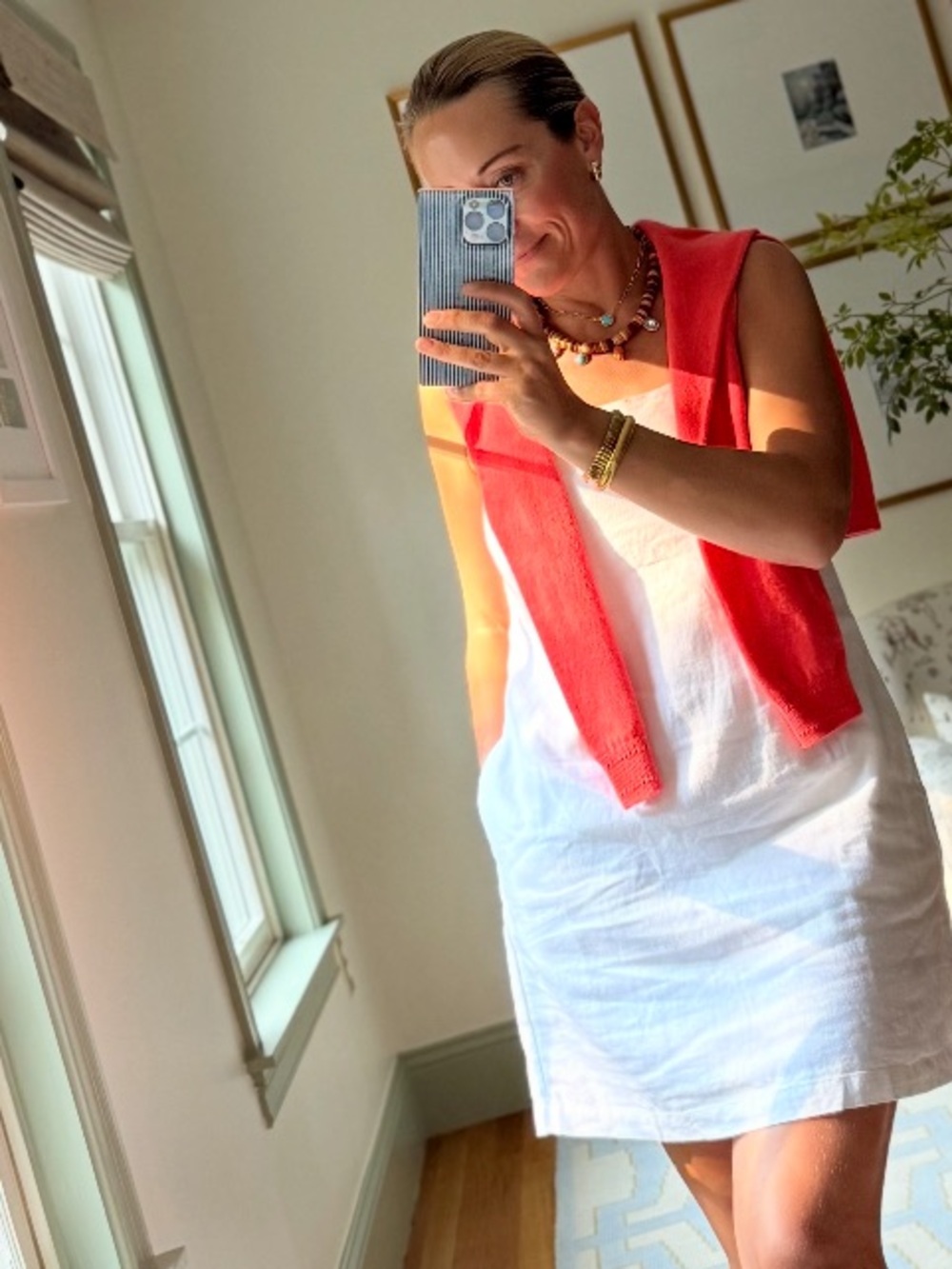 J. Crew Linen-blend squareneck shift dress - Picture 6 of 8